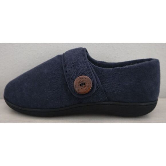 Glolily WMN Sz 10M Navy Kelly Faux Shearling Lined Indoor/Outdoor Comfy Slippers - Picture 12 of 16